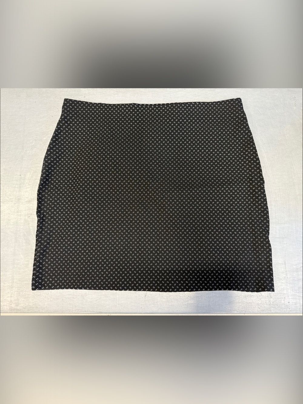 Black Skirt with Tiny White Dot Print